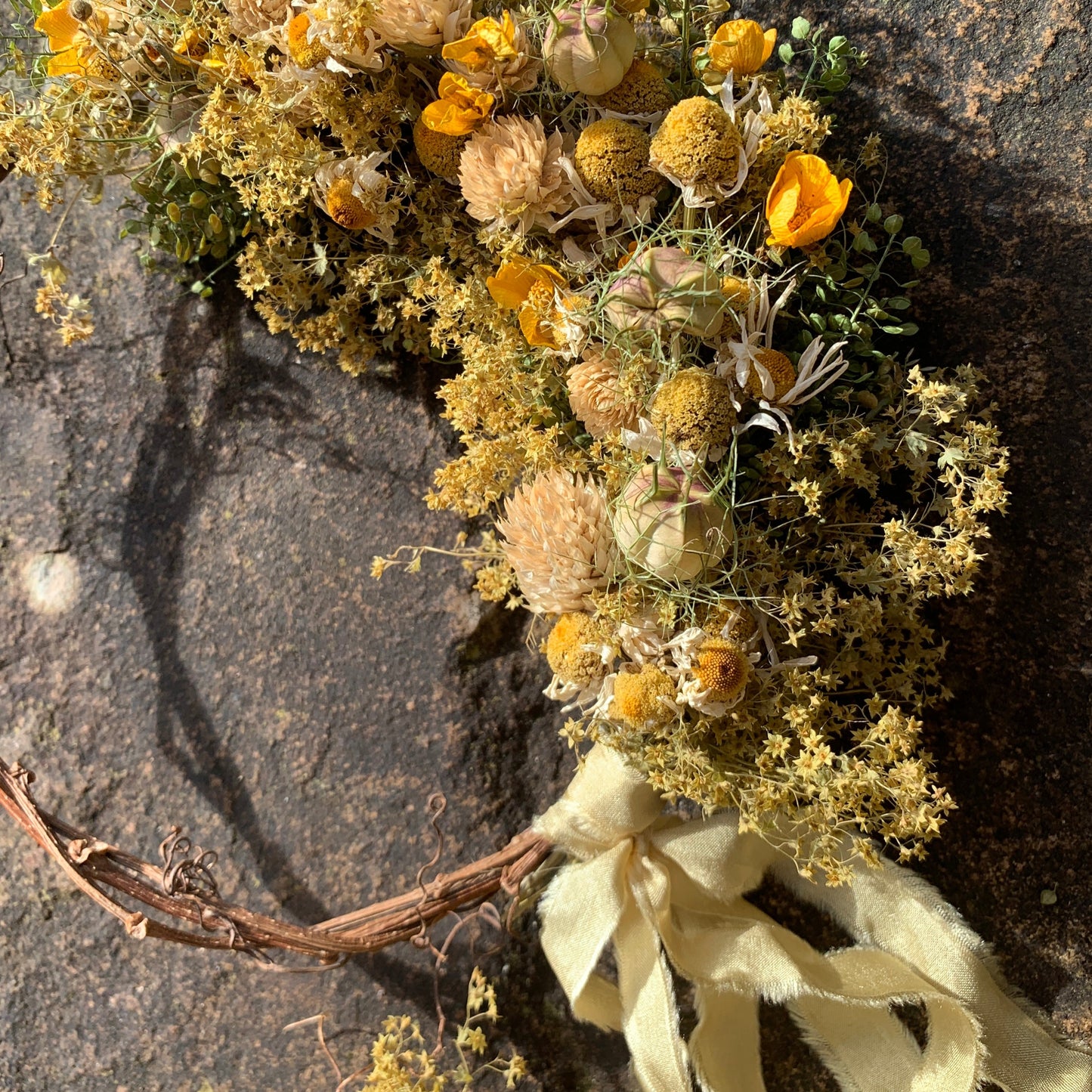 Dried flower wreath Everlasting flower wreath