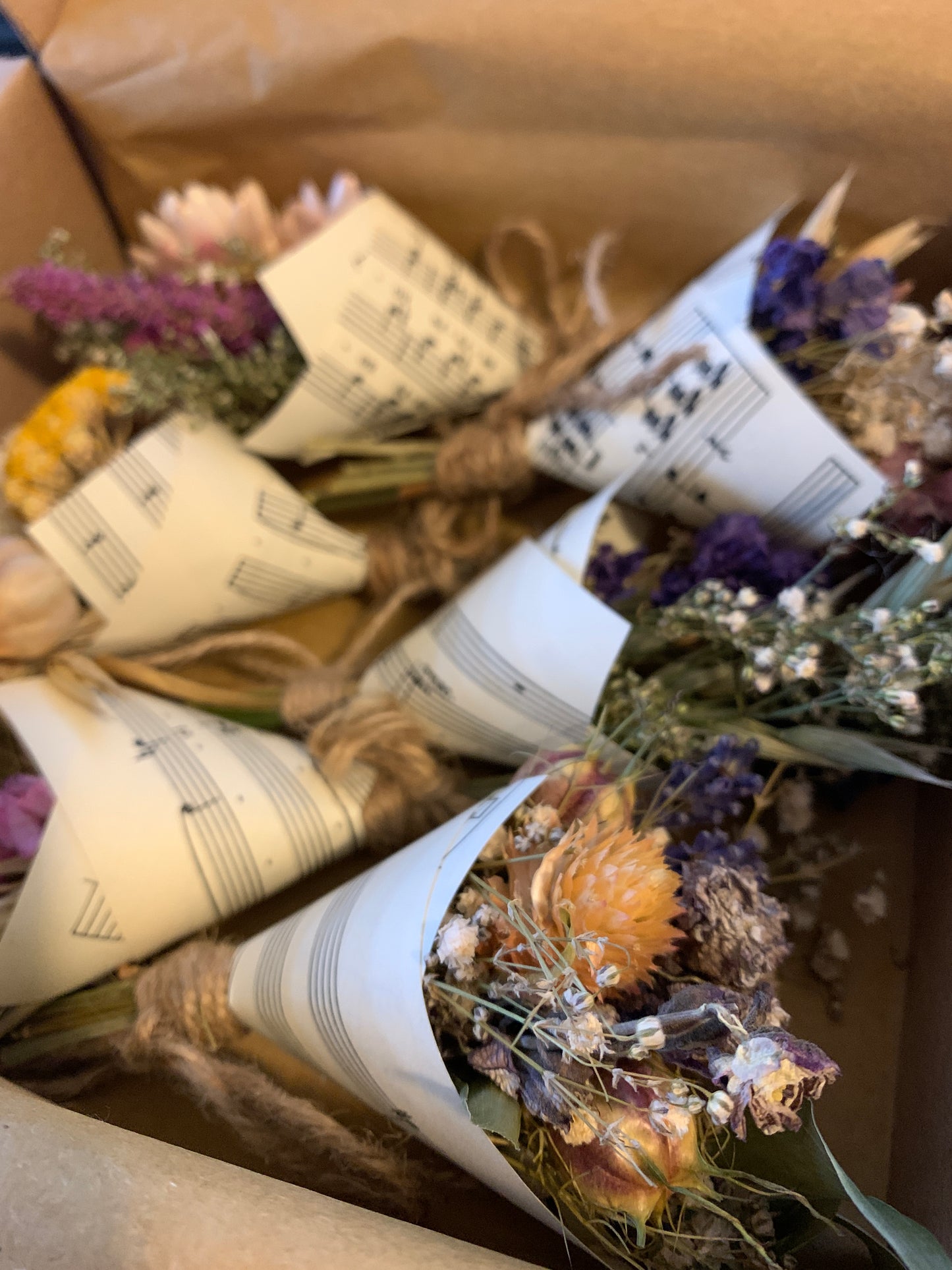 Dried flower posies